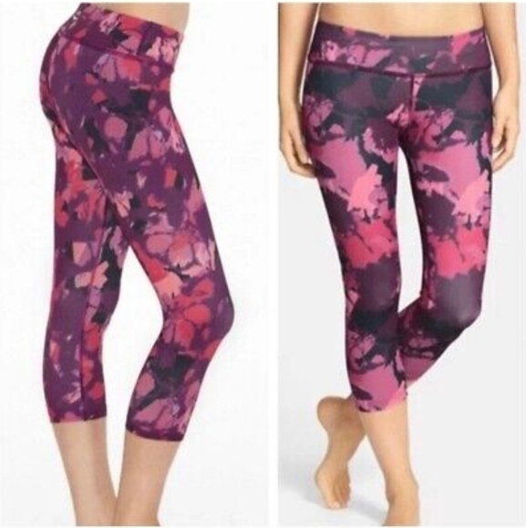 Beyond Yoga Dazed Luxe Floral Leggings Pink Purple Soft Stretchy Small - Picture 1 of 9